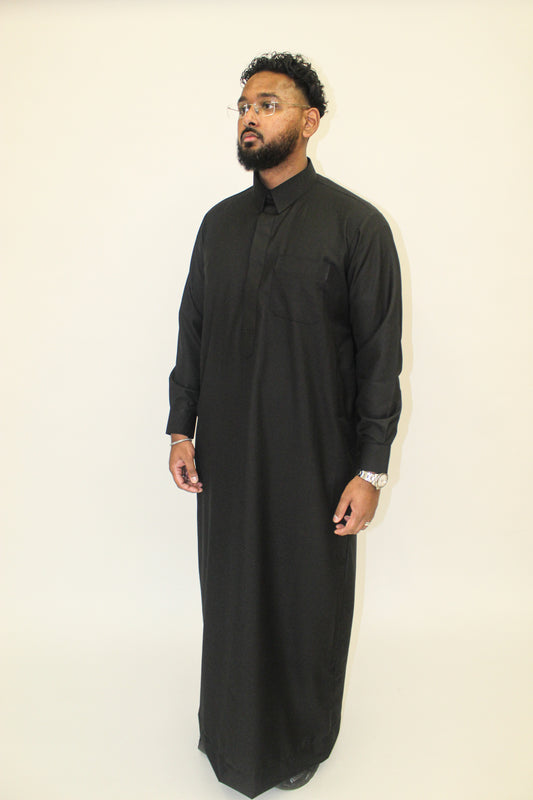 Black Knight Thobe (Shirt Collar)