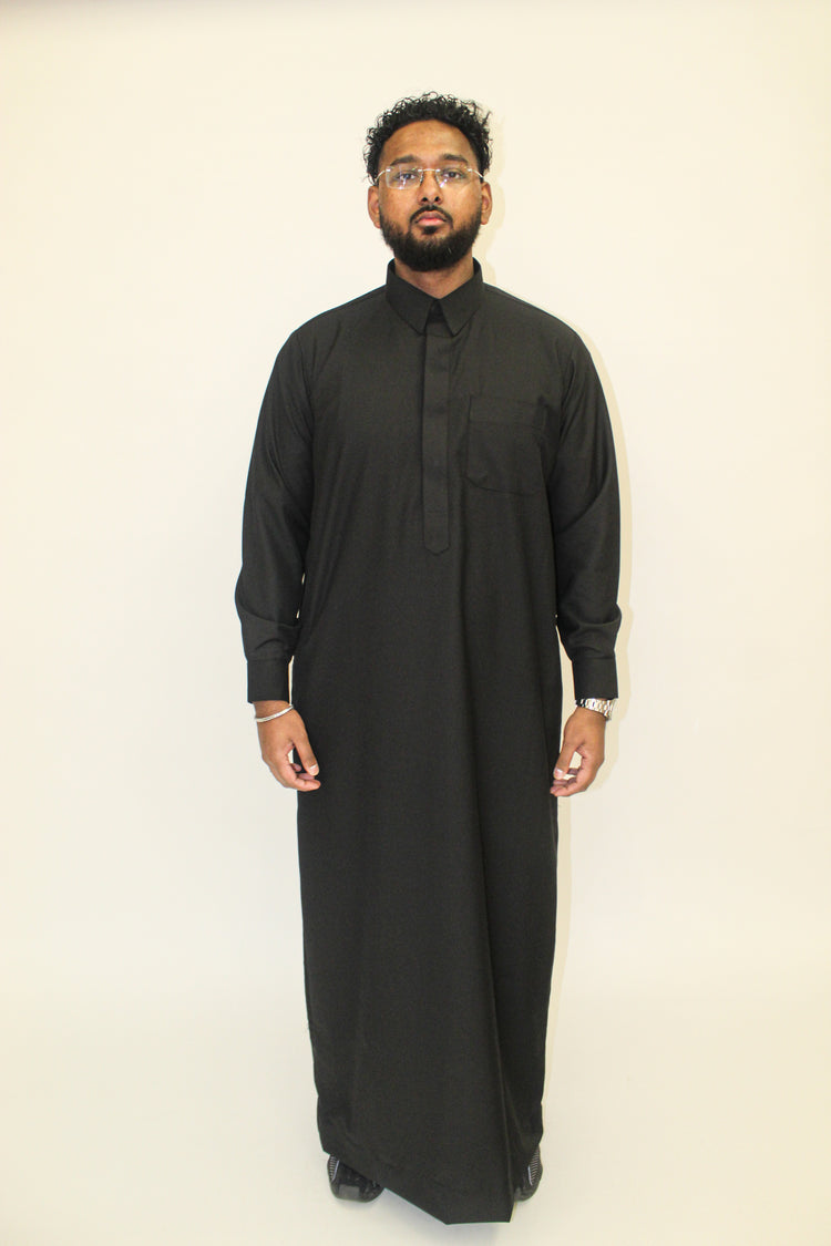 Black Knight Thobe (Shirt Collar)